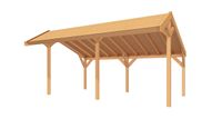 YARD Outdoor Kapschuur EASYLINE - 600x300 cm Douglashout - Bouwpakket- Kapschuurdak- - YARD Outdoor