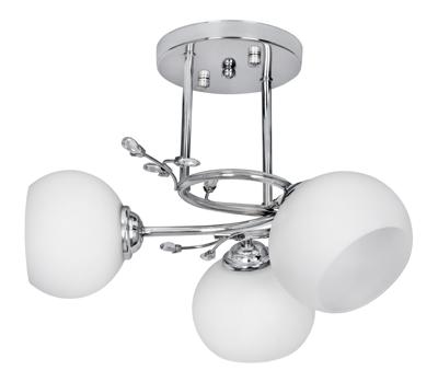 Activejet Klassieke plafondkroonluchter hanglamp IRMA nikkel triple 3xE27 voor woonkamer