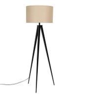 Zuiver Tripod Vloerlamp - Zwart / Beige - thumbnail