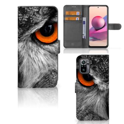 Xiaomi Redmi Note 10S | 10 4G | Poco M5s | Telefoonhoesje | Met pasjeshouder | Uil