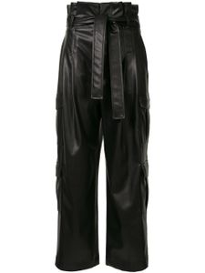 Goen.J pantalon en cuir artificiel - Noir