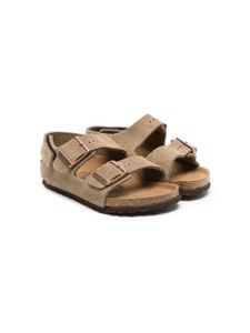 Birkenstock Kids sandales en daim Milano à boucle - Vert