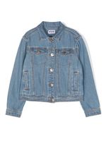 Moschino Kids veste en jean à logo - Bleu