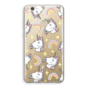 Rainbow Unicorn: Huawei Ascend P8 Lite (2017) Transparant Hoesje