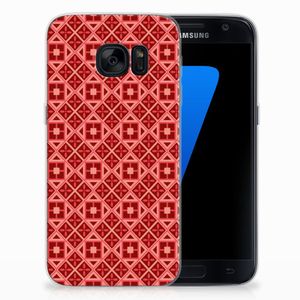 Samsung Galaxy S7 TPU bumper Batik Rood