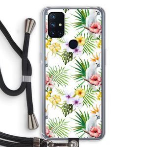 Gele kuif: OnePlus Nord N10 5G Transparant Hoesje met koord
