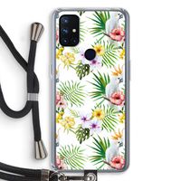 Gele kuif: OnePlus Nord N10 5G Transparant Hoesje met koord