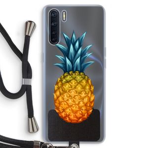 Grote ananas: Oppo A91 Transparant Hoesje met koord