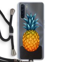 Grote ananas: Oppo A91 Transparant Hoesje met koord