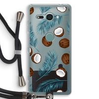 Kokosnoot roze: Sony Xperia XZ2 Compact Transparant Hoesje met koord