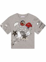 Dolce & Gabbana Kids t-shirt DG Sport à détail de patch - Gris - thumbnail