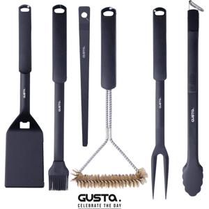 Gusta BBQ Accesoires Set 6 Delig - Zwart