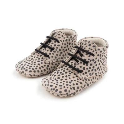 Mavies babyslofjes Classic Boots Speckle sand-L Mavies babyslofjes Classic Boots Speckle sand-L