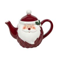 Svenska Living Theepot kerstman ruit ø13x16cm