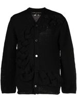 Comme des Garçons Homme Plus cardigan à col v - Noir