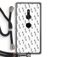 Pluimen: Sony Xperia XZ2 Transparant Hoesje met koord