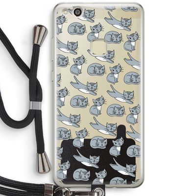 Poezen: Huawei Ascend P10 Lite Transparant Hoesje met koord