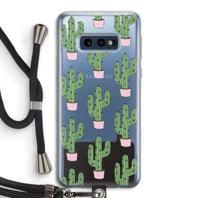 Cactus Lover: Samsung Galaxy S10e Transparant Hoesje met koord