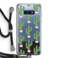 Cactus Lover: Samsung Galaxy S10e Transparant Hoesje met koord