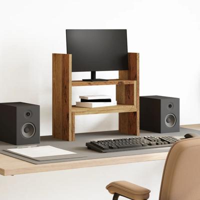 Bureau organiser 40x17x41 cm bewerkt hout oud houtkleurig