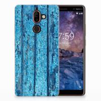 Nokia 7 Plus | Bumper Hoesje | Wood Blue