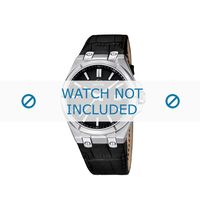 Horlogeband Jaguar J670-3 / J670-6 Croco leder Zwart 18mm - thumbnail