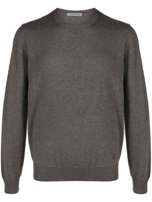 Corneliani pull fin en laine - Marron