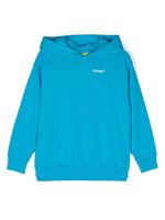 Off-White Kids hoodie en coton biologique à logo imprimé - Bleu