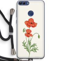 Red poppy: Huawei P Smart (2018) Transparant Hoesje met koord