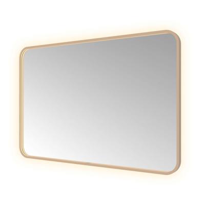 Hotbath &MORE Spiegel direct en indirect LED color changing spiegelverwarming met afstandsbediening Geborsteld koper PVD SSQ128BCP