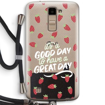 Don't forget to have a great day: LG K10 (2016) Transparant Hoesje met koord
