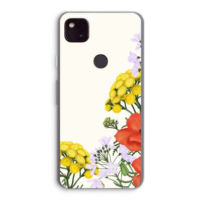 Wilde bloemen: Google Pixel 4a 5G Transparant Hoesje