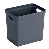 Donkerblauwe opbergboxen/opbergmanden 25 liter kunststof - Opbergbox
