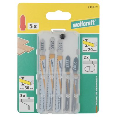 wolfcraft GmbH 2383100 decoupeerzaag-, figuurzaag- & reciprozaagblad Decoupeerzaagblad 5 stuk(s)