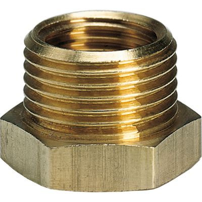 Reduceernippel 3/8" buiten - 1/4" binnendraad Adapter