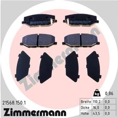 Remblokkenset, schijfrem 215681501