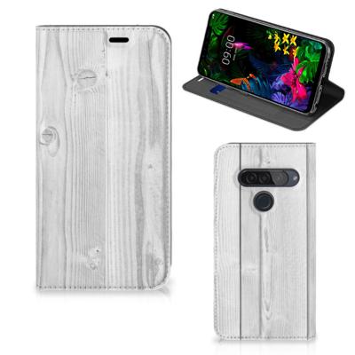 LG G8s Thinq Book | Wallet Case | White Wood