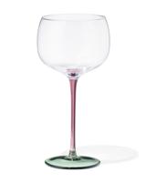 HEMA Wijnglas 380ml glas bordeauxrood met groen (multi)