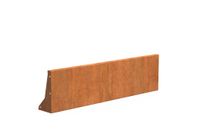 Keerwand cortenstaal recht 150x40cm.