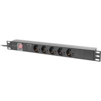 Lanberg PDU-05F-0200-BK energiedistributie 5 AC-uitgang(en) 1U Zwart