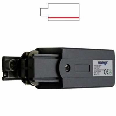 Aansluitadapter voor een spanningsrail rechts zwart 169-043