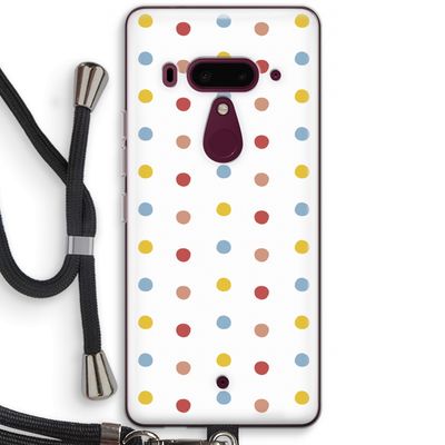 Bollen: HTC U12+ Transparant Hoesje met koord
