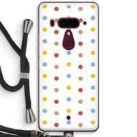 Bollen: HTC U12+ Transparant Hoesje met koord