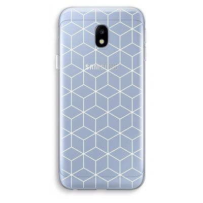 Zwart-witte kubussen: Samsung Galaxy J3 (2017) Transparant Hoesje