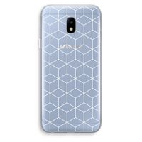 Zwart-witte kubussen: Samsung Galaxy J3 (2017) Transparant Hoesje