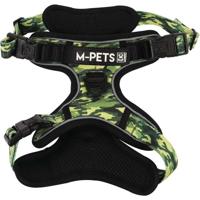 Pettorina - M PETS - HIKING - Camouflage S - Tessuto imbottito - Clip di sicurezza - Maniglia - Guinzaglio posteriore/anteriore