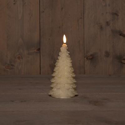 B.O.T. 3D Wick Ivory Christmas Tree Wax 9,5X20 cm - Annas collection