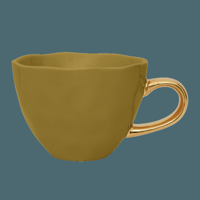 Good Morning kop Cappuccino / Thee Ø11 cm - Amber Groen (set van 4)