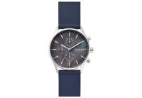 Horlogeband Skagen SKW6653 Leder Blauw 22mm