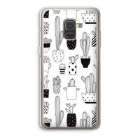 Cactusmotief: Samsung Galaxy A8 (2018) Transparant Hoesje